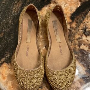 Melissa+campana Gold girls size 1  Shoes